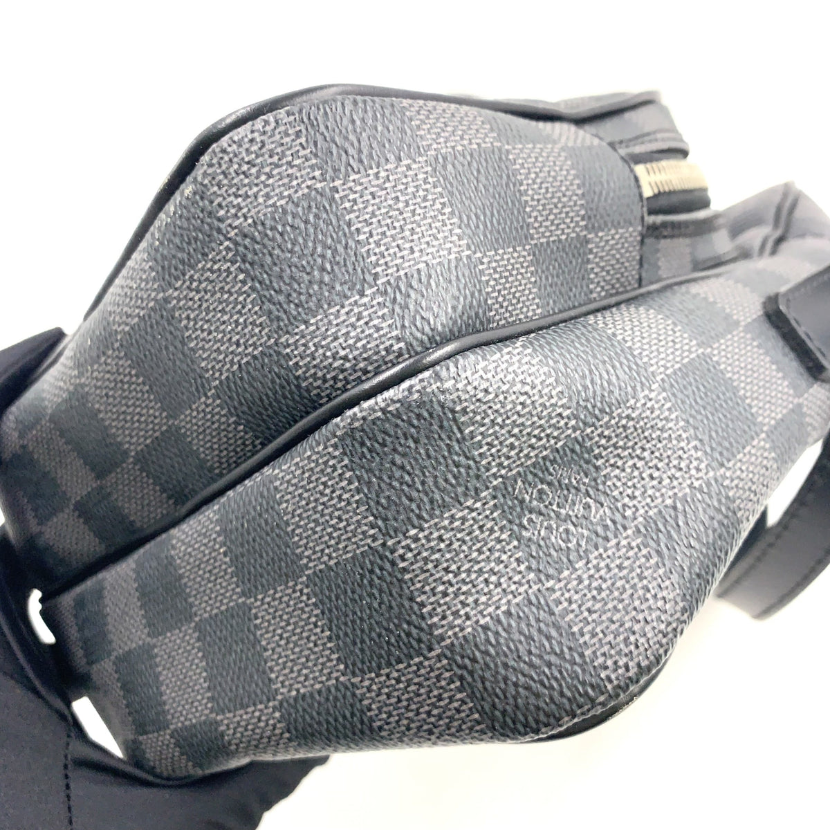 Pre-Owned Rem Damier Graphite Shoulder bag black Leather PVC Silver N41446 LOUIS VUITTON