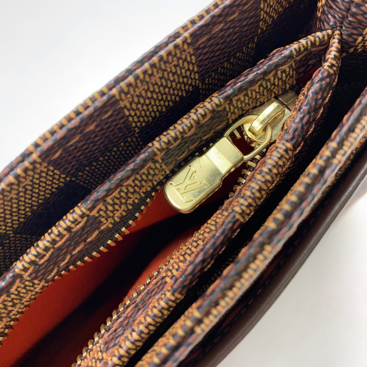 Pre-Owned Aubagne Damier  ebene Shoulder bag Brown PVC Gold N51129 LOUIS VUITTON