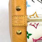 Pre-Owned Alma monogram multicolor Bron Handbag white Leather PVC Gold M92647 LOUIS VUITTON