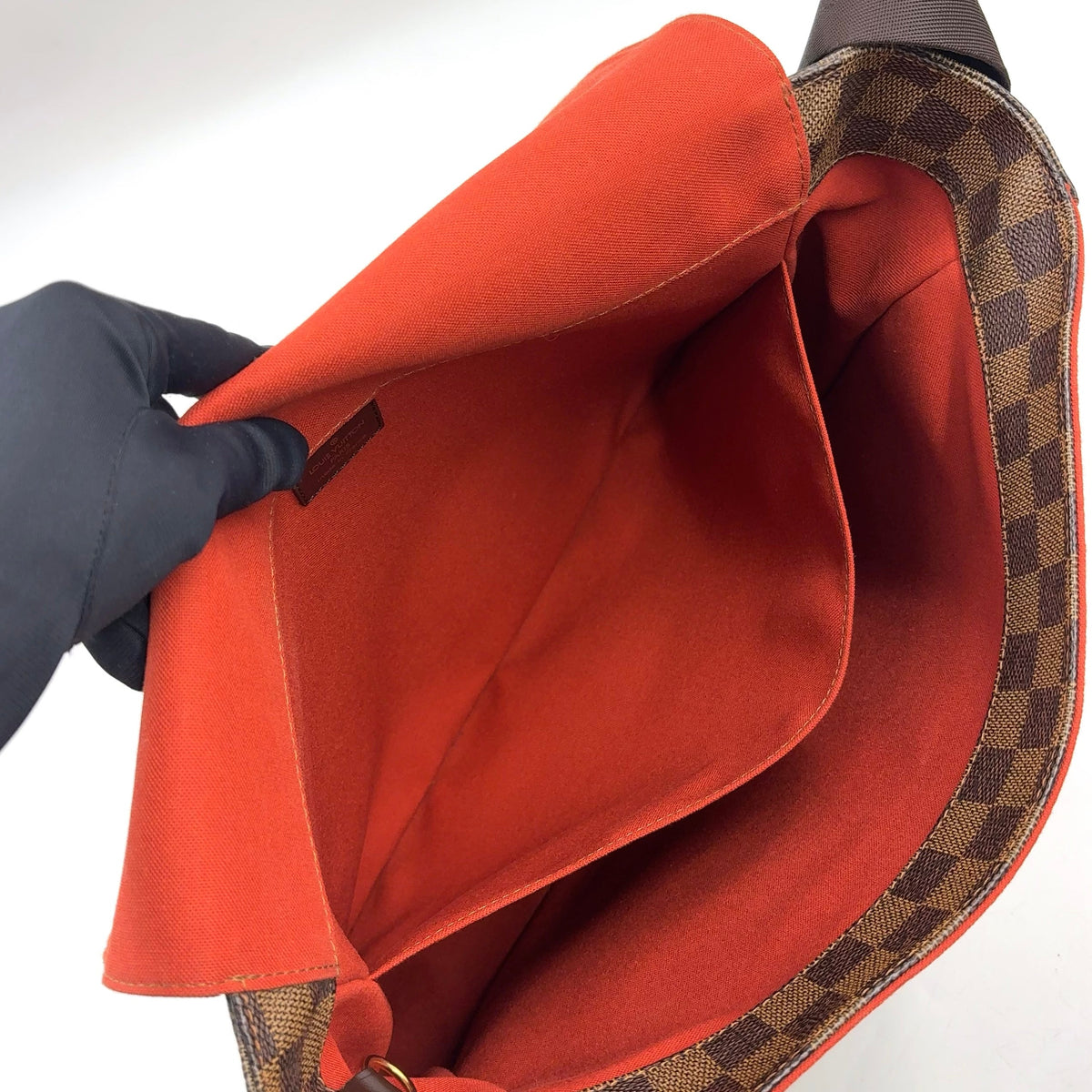 Pre-Owned Bastille Damier  ebene Shoulder bag Brown Leather PVC Gold N45258 LOUIS VUITTON