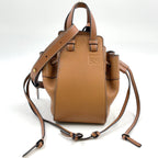 Pre-Owned drawstring hammock mini Handbag Shoulder bag Brown Leather Gold LOEWE
