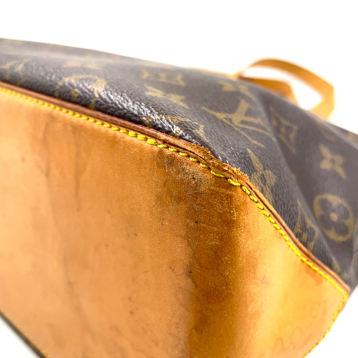 Pre-Owned Cabas Piano monogram tote bag Brown Leather PVC Gold M51148 LOUIS VUITTON