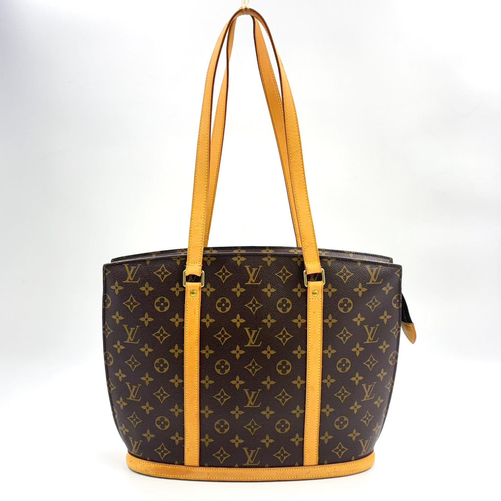 Pre-Owned Babylone monogram tote bag Brown light brown Leather PVC Gold M51102 LOUIS VUITTON