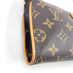 Pre-Owned Eva monogram Shoulder bag Brown Leather PVC Gold M95567 LOUIS VUITTON