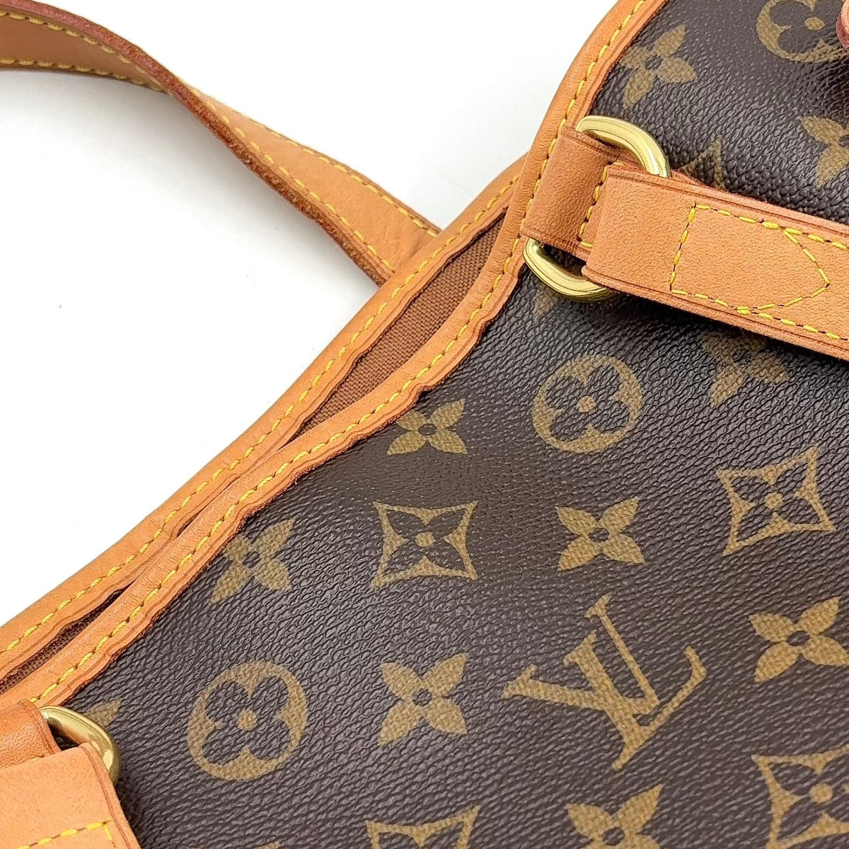 Pre-Owned Batignolles Horizontal monogram tote bag Brown light brown Leather PVC Gold M51154 LOUIS VUITTON