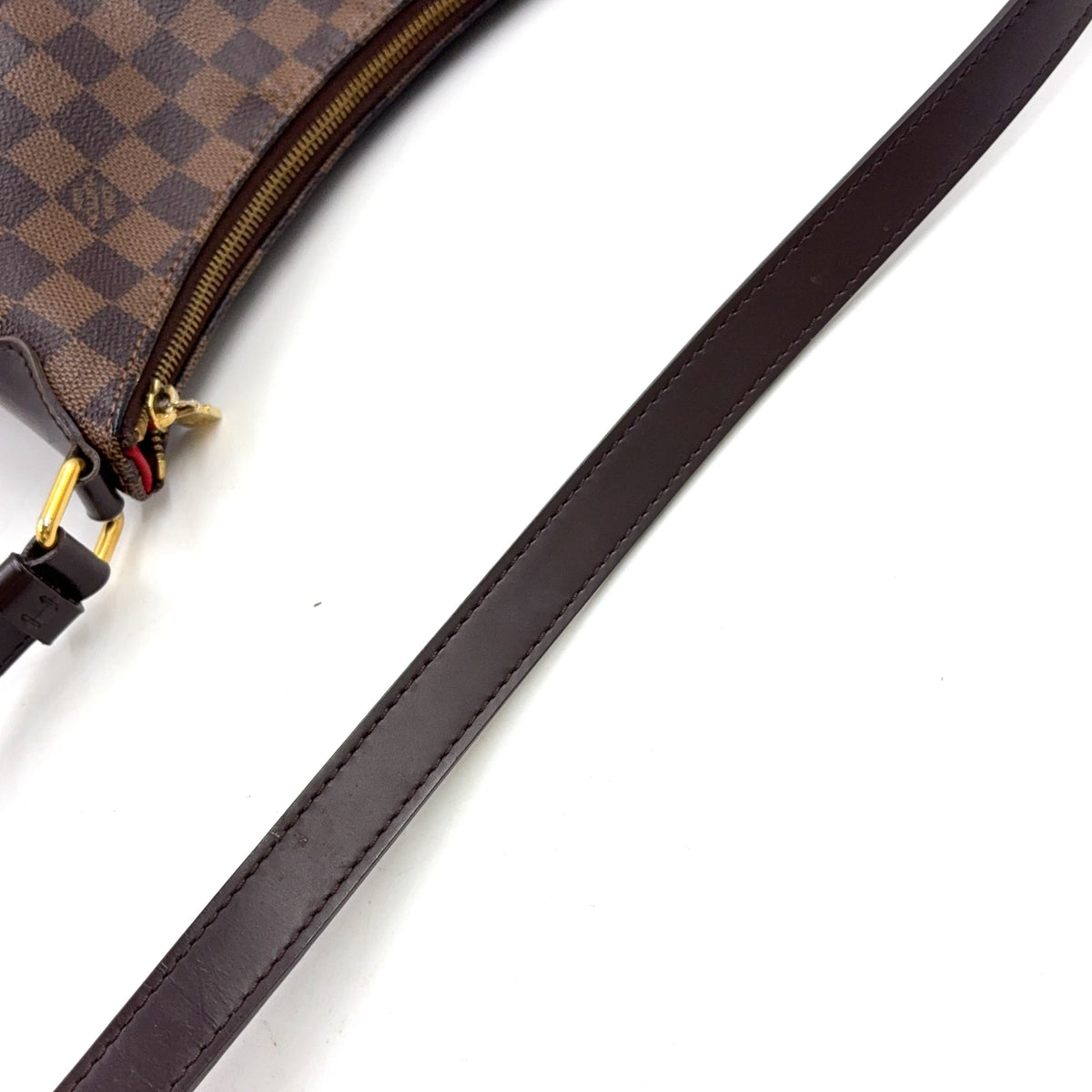 Pre-Owned Bloomsbury PM Damier  ebene Shoulder bag Brown Leather PVC Gold N42251 LOUIS VUITTON