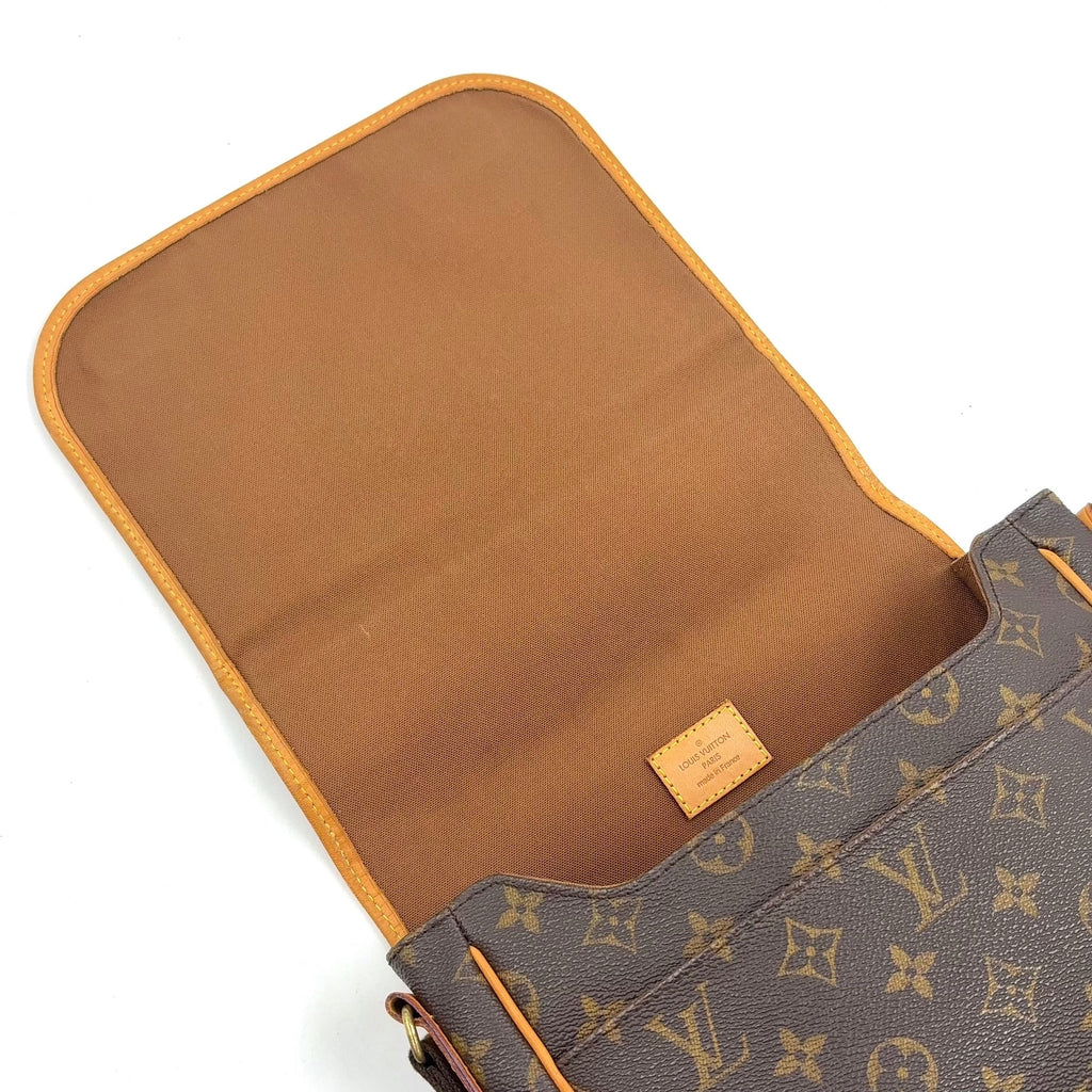 Pre-Owned Boss PM monogram macassar Shoulder bag Brown PVC Gold M56717 LOUIS VUITTON
