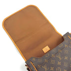 Pre-Owned Boss PM monogram macassar Shoulder bag Brown PVC Gold M56717 LOUIS VUITTON