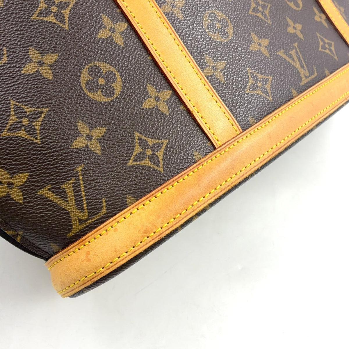 Pre-Owned Babylone monogram tote bag Brown light brown Leather PVC Gold M51102 LOUIS VUITTON
