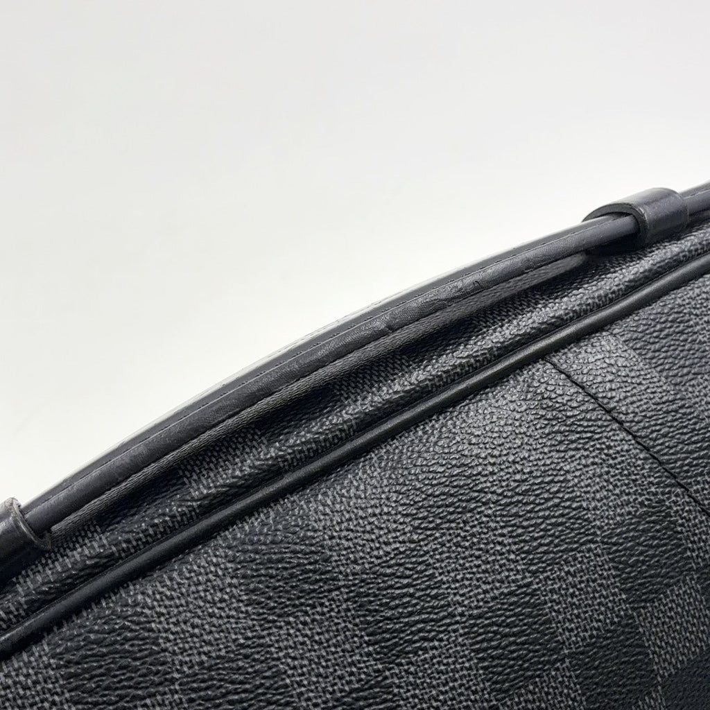 Pre-Owned Ambler Damier Graphite body bag black Leather Canvas PVC Silver N41289 LOUIS VUITTON
