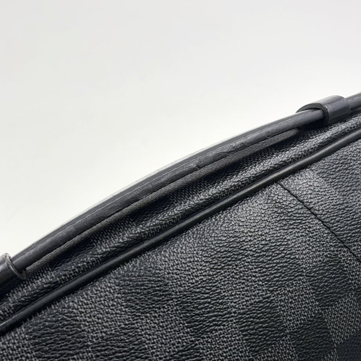 Pre-Owned Ambler Damier Graphite body bag black Leather Canvas PVC Silver N41289 LOUIS VUITTON