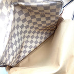 Pre-Owned Naviglio Damier Azur Shoulder bag beige white Leather PVC Gold N51189 LOUIS VUITTON