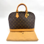 Pre-Owned Alma PM monogram Handbag Brown light brown Leather PVC Gold M51130  LOUIS VUITTON