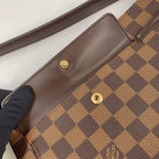 Pre-Owned Aubagne Damier  ebene Shoulder bag Brown PVC Gold N51129 LOUIS VUITTON