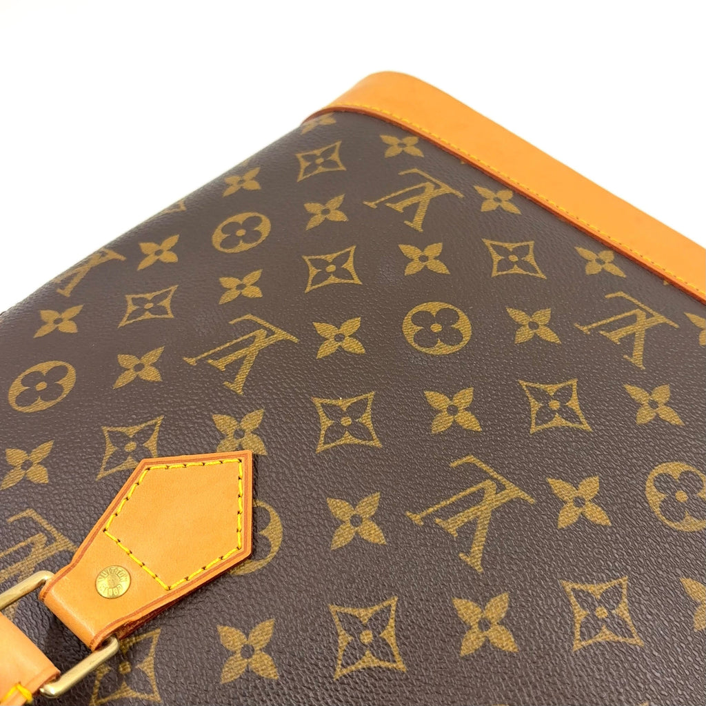 Pre-Owned Alma PM monogram Handbag Brown Leather PVC Gold M51130 LOUIS VUITTON