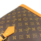 Pre-Owned Alma PM monogram Handbag Brown Leather PVC Gold M51130 LOUIS VUITTON