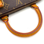 Pre-Owned Alma PM monogram Handbag Brown light brown Leather PVC Gold M51130 LOUIS VUITTON