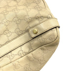 Pre-Owned Abby Handbag ivory Leather Gold 130736 GUCCI