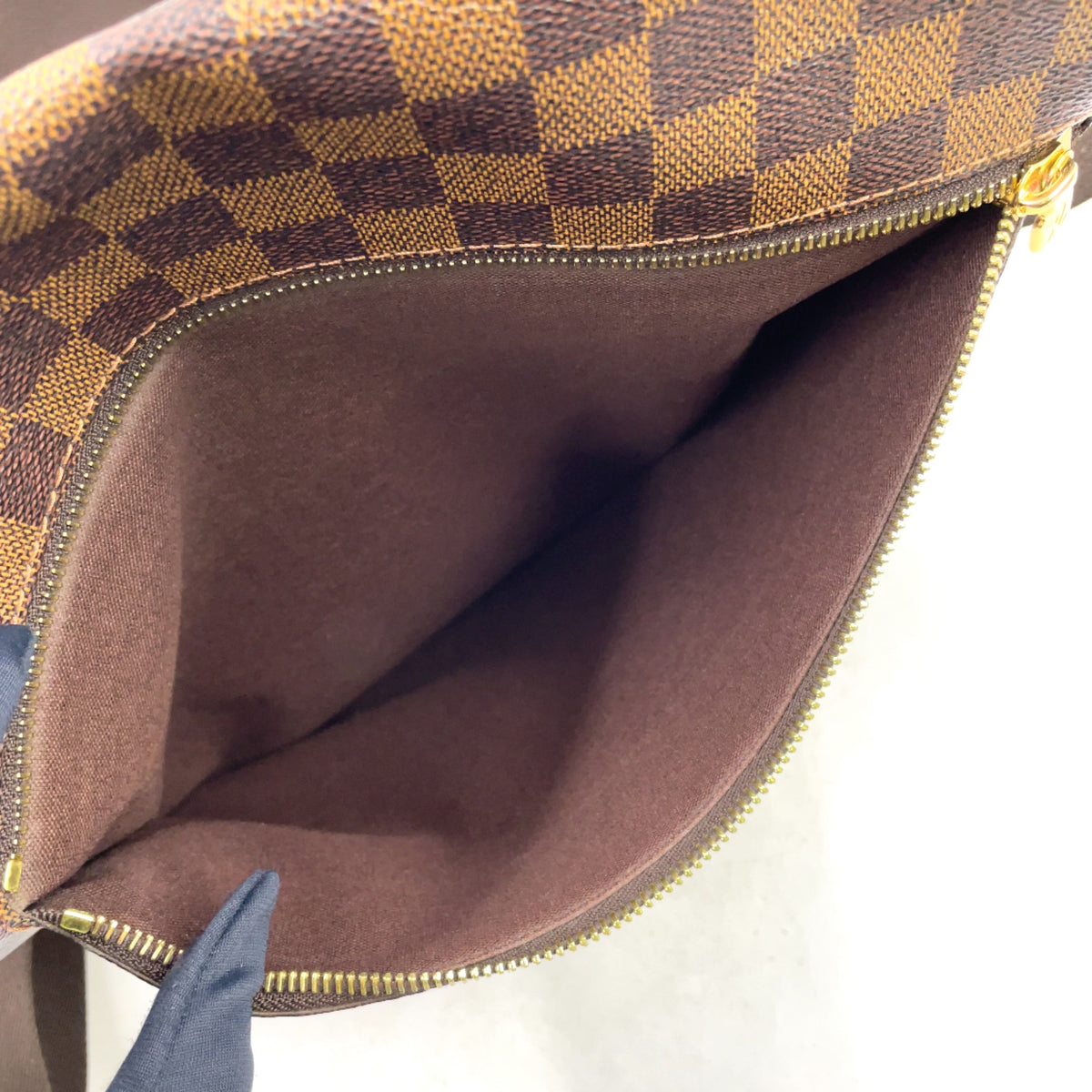 Pre-Owned Brooklyn MM Damier  ebene Shoulder bag Brown PVC Gold N51211 LOUIS VUITTON