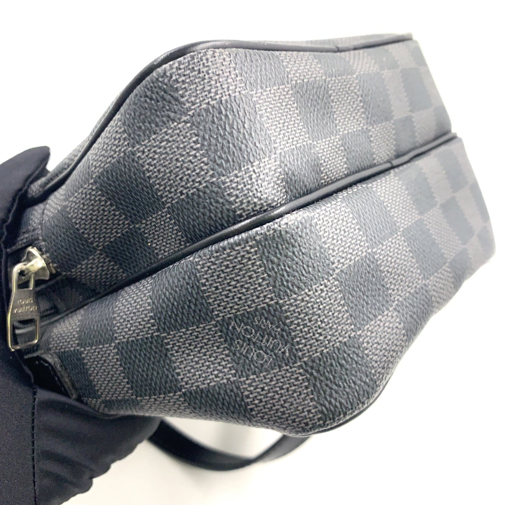 Pre-Owned Rem Damier Graphite Shoulder bag black Leather PVC Silver N41446 LOUIS VUITTON