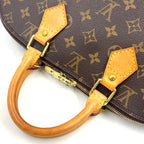 Pre-Owned Alma PM monogram Handbag Brown light brown Leather PVC Gold M51130 LOUIS VUITTON