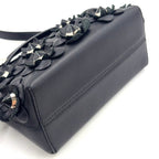 Pre-Owned by the way Flowerland 2WAY Handbag black Calfskin Silver FENDI