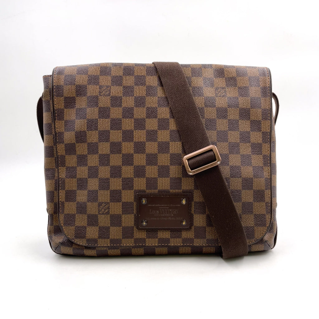 Pre-Owned Brooklyn MM Damier  ebene Shoulder bag Brown PVC Gold N51211 LOUIS VUITTON