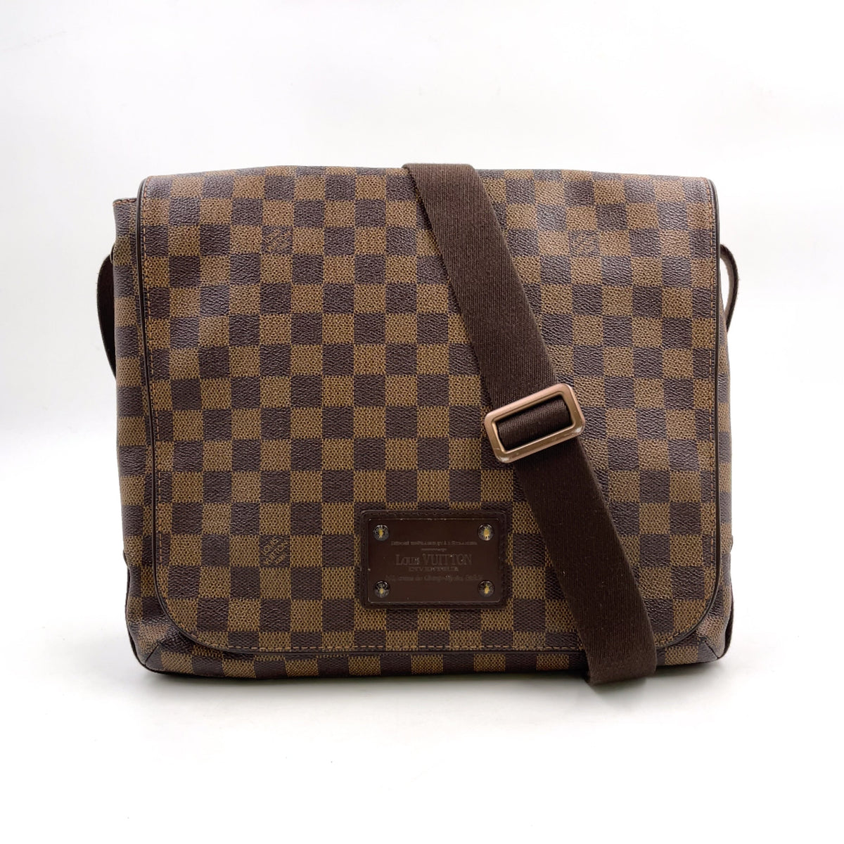 Pre-Owned Brooklyn MM Damier  ebene Shoulder bag Brown PVC Gold N51211 LOUIS VUITTON