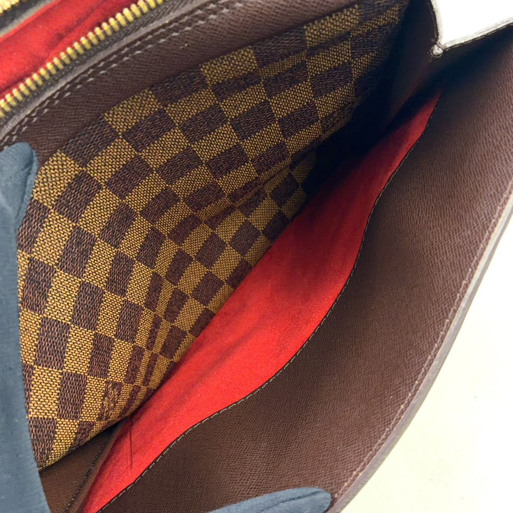 Pre-Owned Brera Damier  ebene Handbag Brown Leather PVC Gold N51150 LOUIS VUITTON