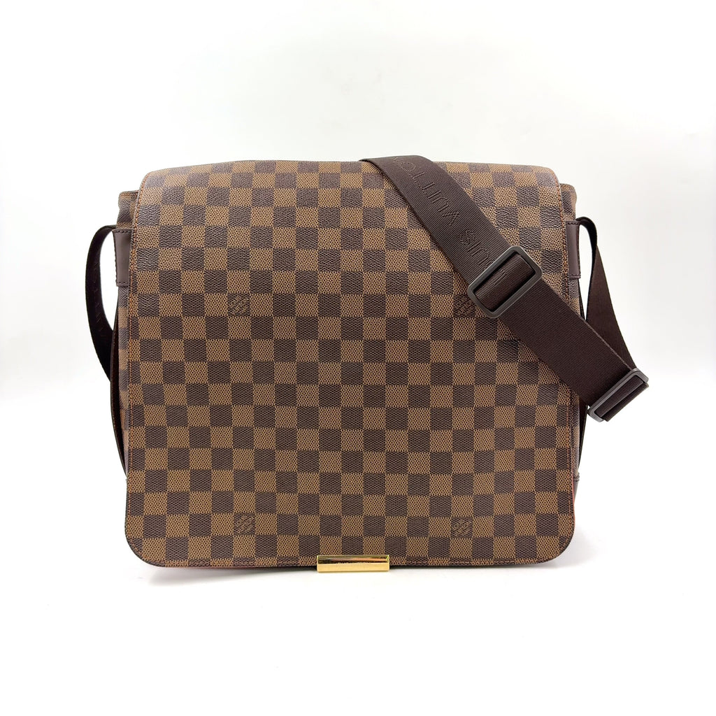 Pre-Owned Bastille Damier  ebene Shoulder bag Brown Leather PVC Gold N45258 LOUIS VUITTON