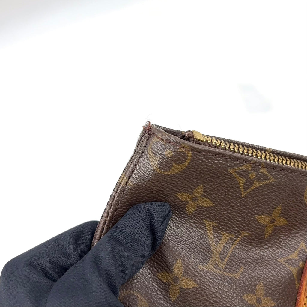 Pre-Owned Cabas Piano monogram tote bag Brown light brown Leather PVC Gold M51148 LOUIS VUITTON