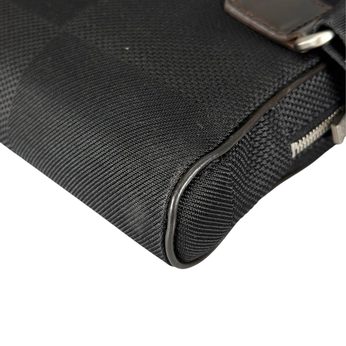 Pre-Owned acrobatics Damier jean Noir body bag black Leather nylon canvas Silver M93620 LOUIS VUITTON
