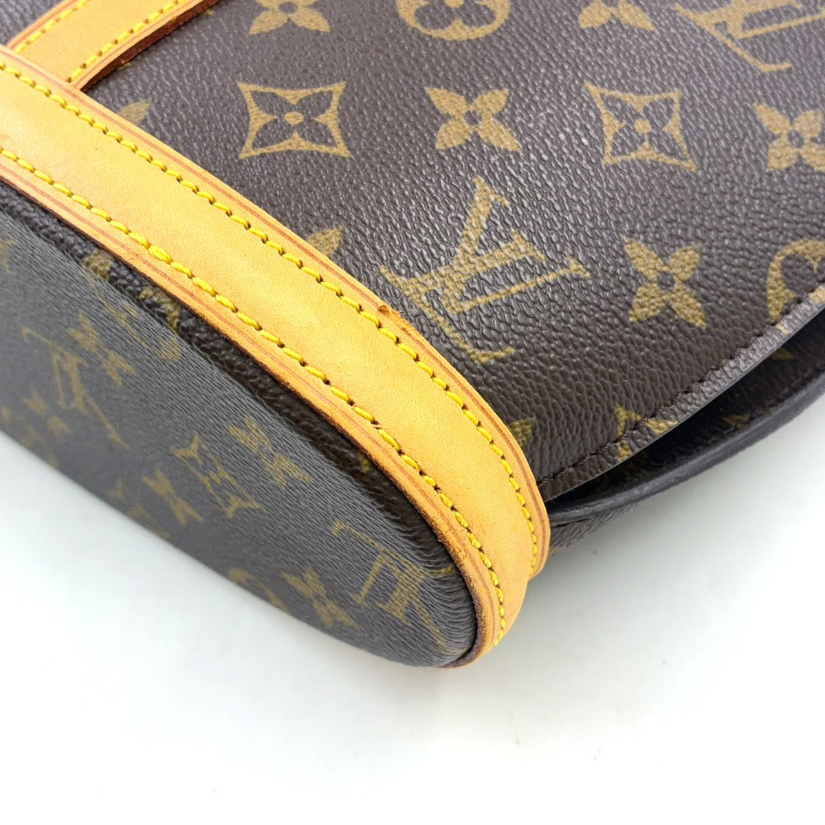 Pre-Owned Babylone monogram tote bag Brown light brown Leather PVC Gold M51102 LOUIS VUITTON