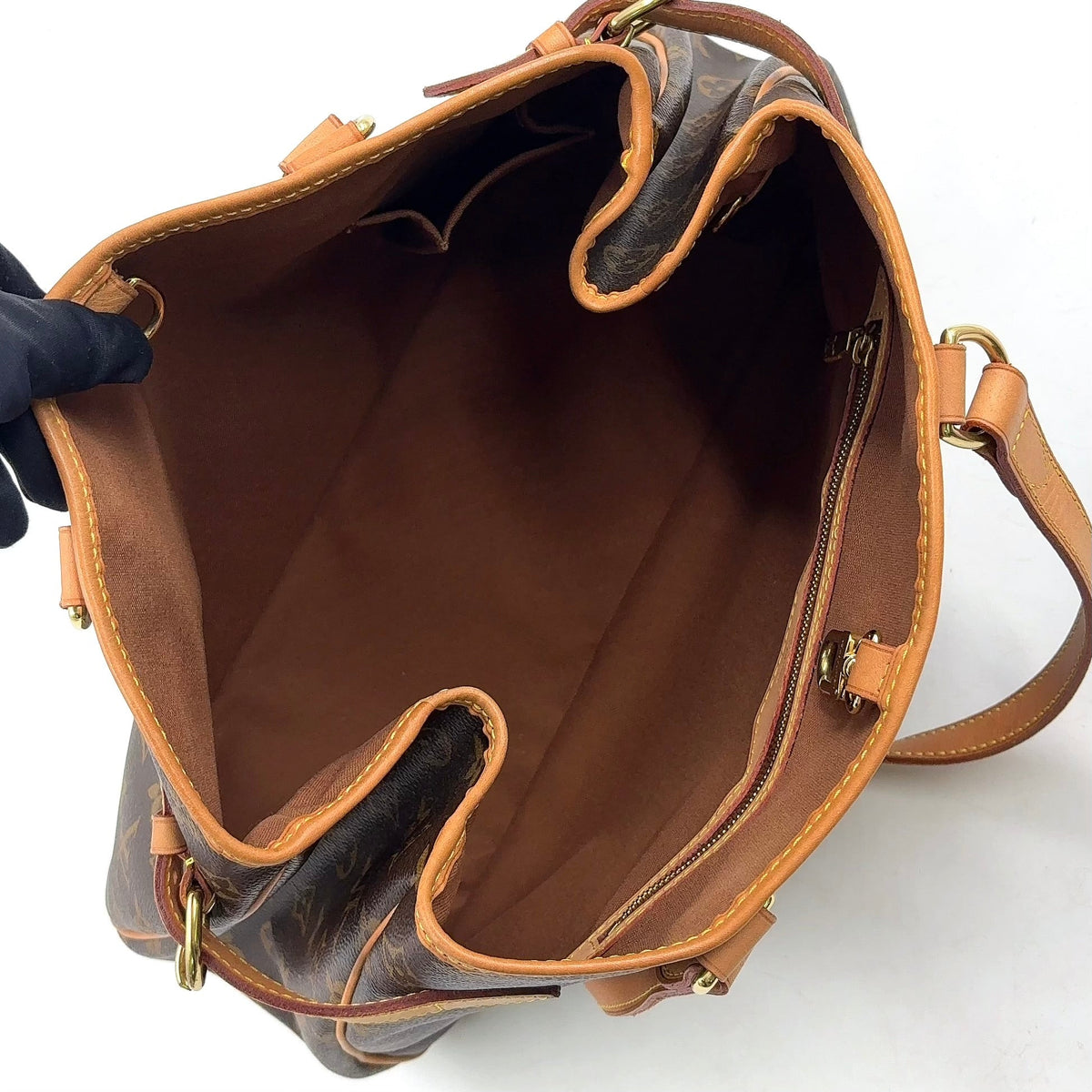 Pre-Owned Batignolles Horizontal monogram tote bag Brown light brown Leather PVC Gold M51154 LOUIS VUITTON