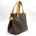 Pre-Owned Batignolles monogram Handbag Brown light brown Leather PVC Gold M51156 LOUIS VUITTON