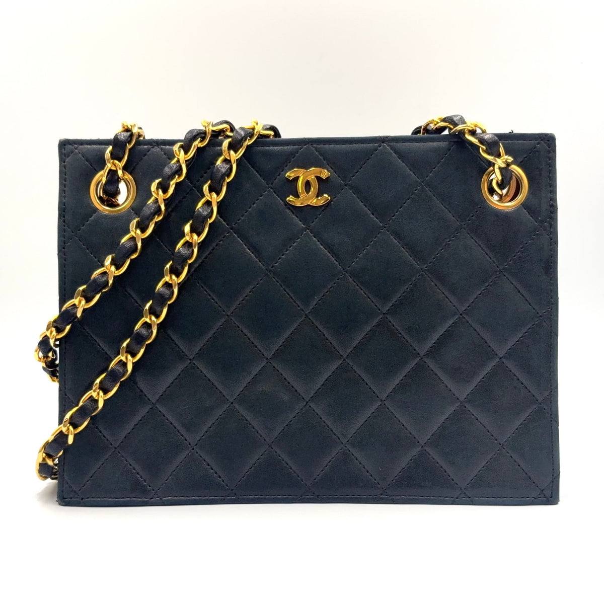 Pre-Owned matelasse coco mark tote bag Serial number starting with 0 Shoulder bag black Bordeaux lambskin Gold CHANEL