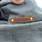 Pre-Owned bitter sweet Handbag Brown blue Leather Denim Gold CELINE