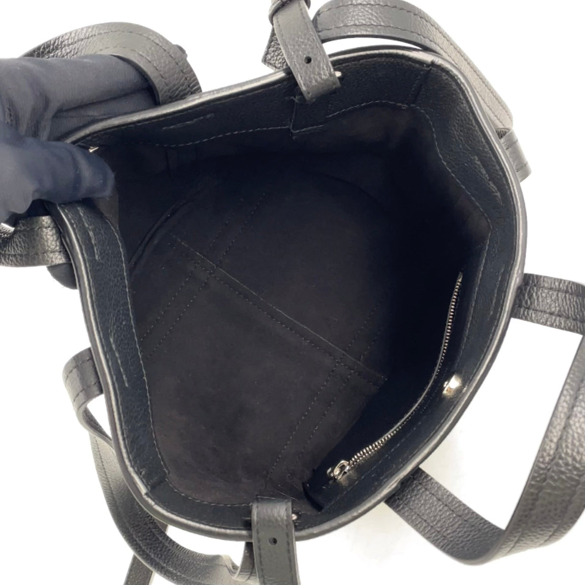 Pre-Owned Everyday Shoulder bag Handbag black Leather Silver BALENCIAGA