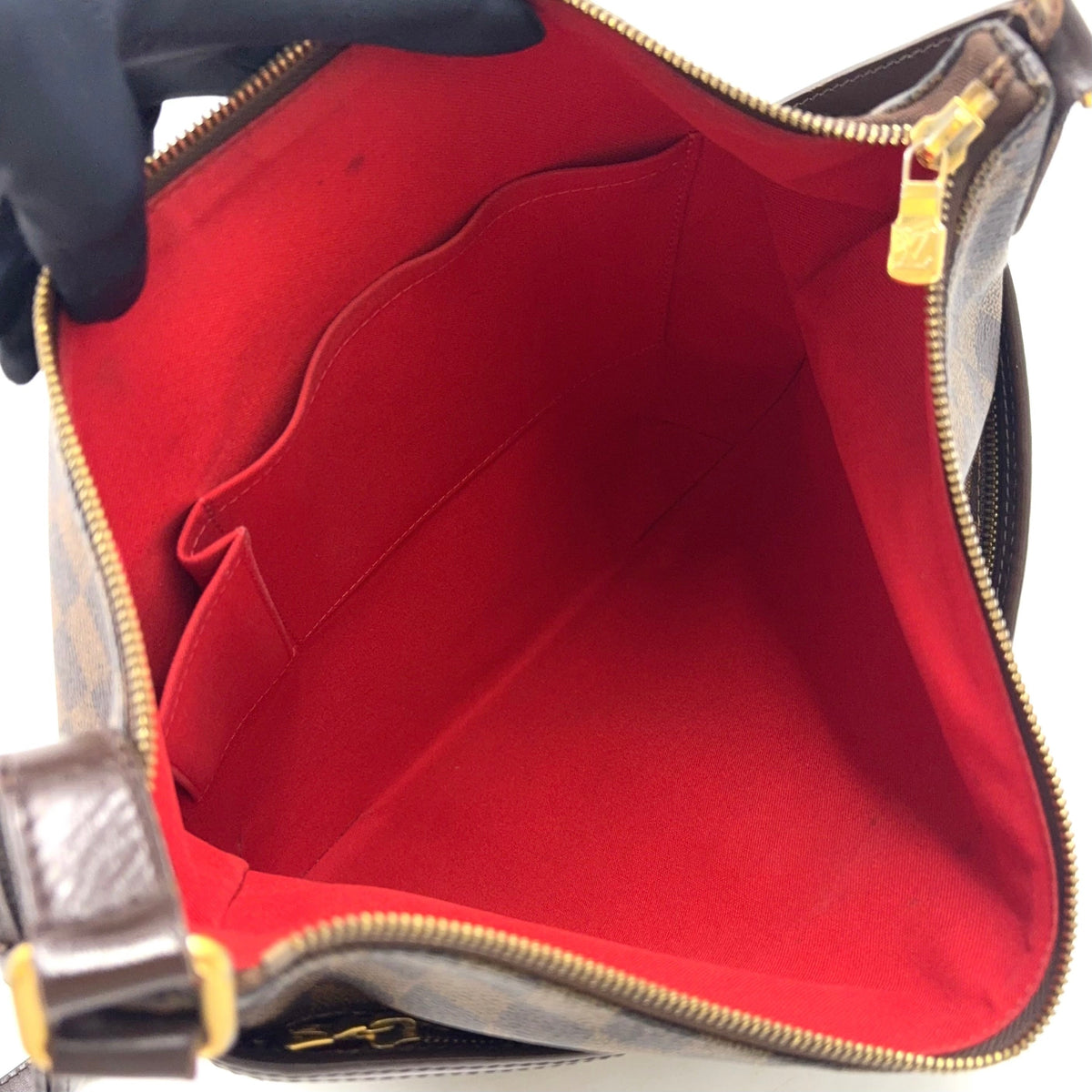 Pre-Owned Bloomsbury GM Damier  ebene Shoulder bag Brown Leather PVC Gold N42250 LOUIS VUITTON