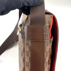 Pre-Owned Bastille Damier  ebene Shoulder bag Brown Leather PVC Gold N45258 LOUIS VUITTON