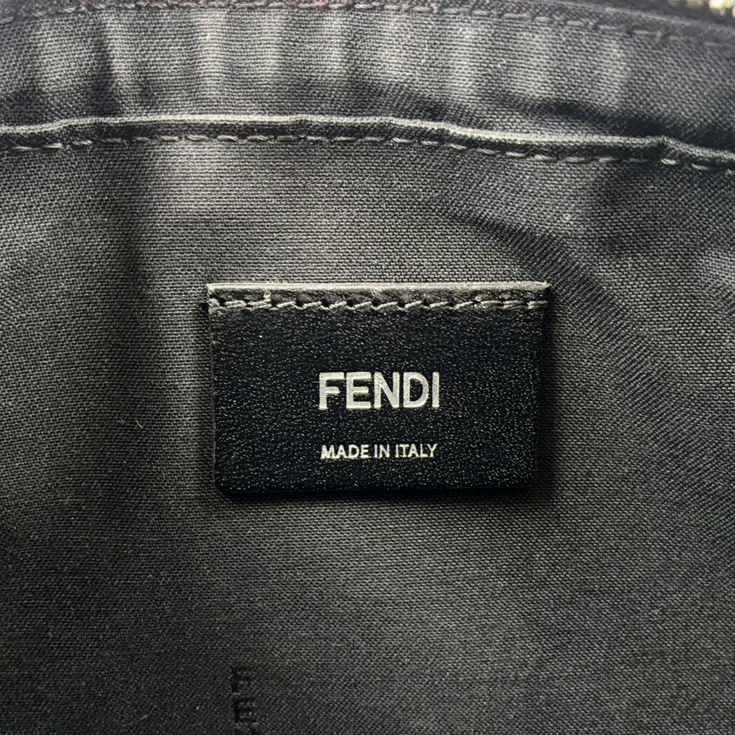 Pre-Owned Diagonal camera case shoulder Clutch bag black Calf Silver 7M0286 AQW FENDI