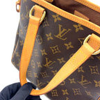 Pre-Owned Batignolles monogram Handbag Brown Leather PVC Gold M51156 LOUIS VUITTON