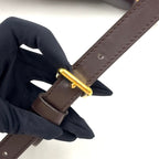 Pre-Owned Bloomsbury PM Damier  ebene Shoulder bag Brown Leather PVC Gold N42251 LOUIS VUITTON