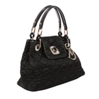 Pre-Owned Canage charming rock Handbag black Nylon Silver Christian Dior