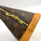 Pre-Owned Alma PM monogram Handbag Brown Leather PVC Gold M51130 LOUIS VUITTON