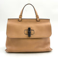 Pre-Owned Bamboo Daily Shoulder bag Handbag beige Leather Silver 370830 GUCCI
