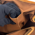 Pre-Owned Batignolles Horizontal monogram tote bag Brown Leather PVC Gold M51154 LOUIS VUITTON