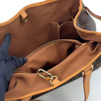 Pre-Owned Batignolles Horizontal monogram tote bag Brown light brown Leather PVC Gold M51154 LOUIS VUITTON