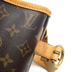 Pre-Owned Batignolles monogram Handbag Brown Leather PVC Gold M51156 LOUIS VUITTON