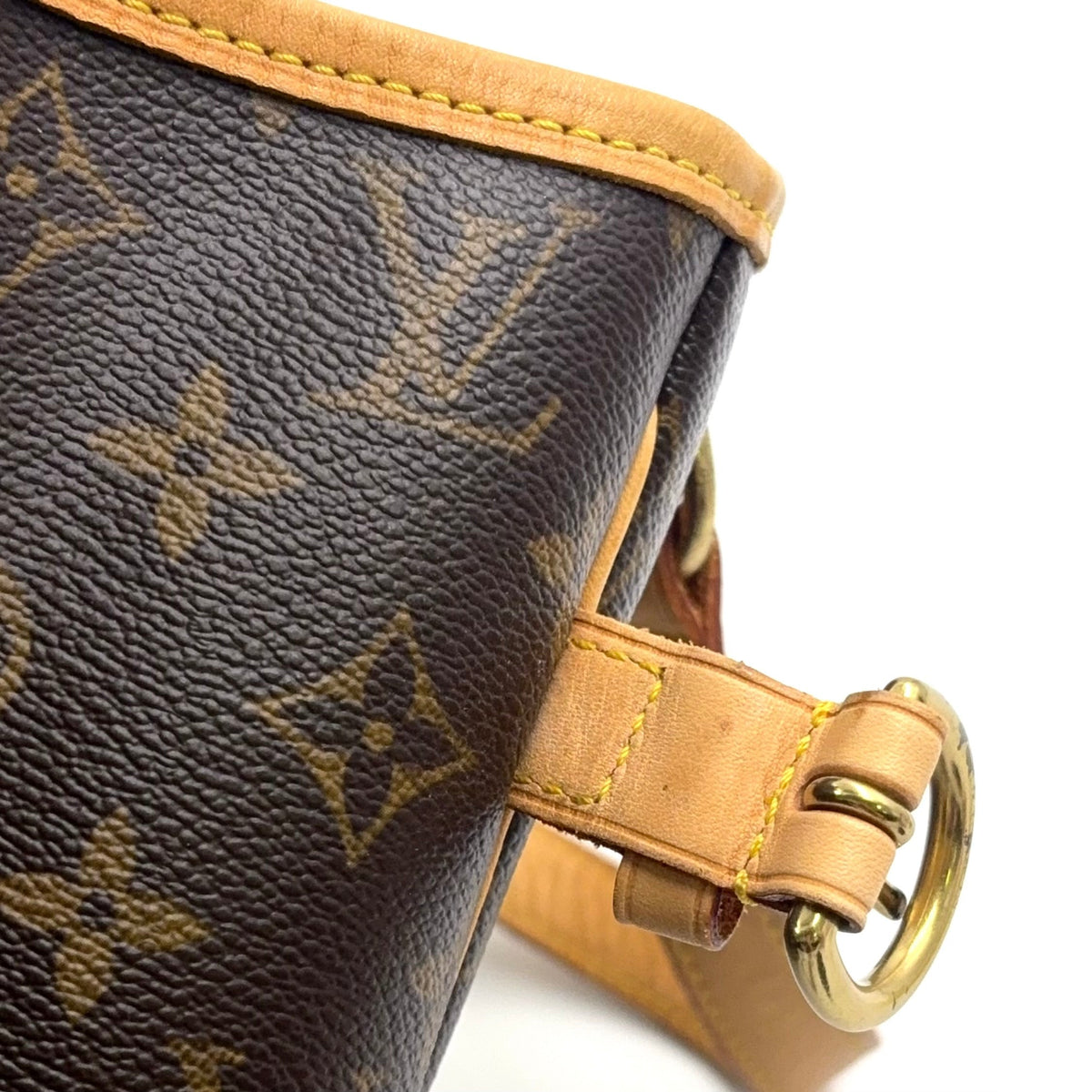 Pre-Owned Batignolles monogram Handbag Brown Leather PVC Gold M51156 LOUIS VUITTON